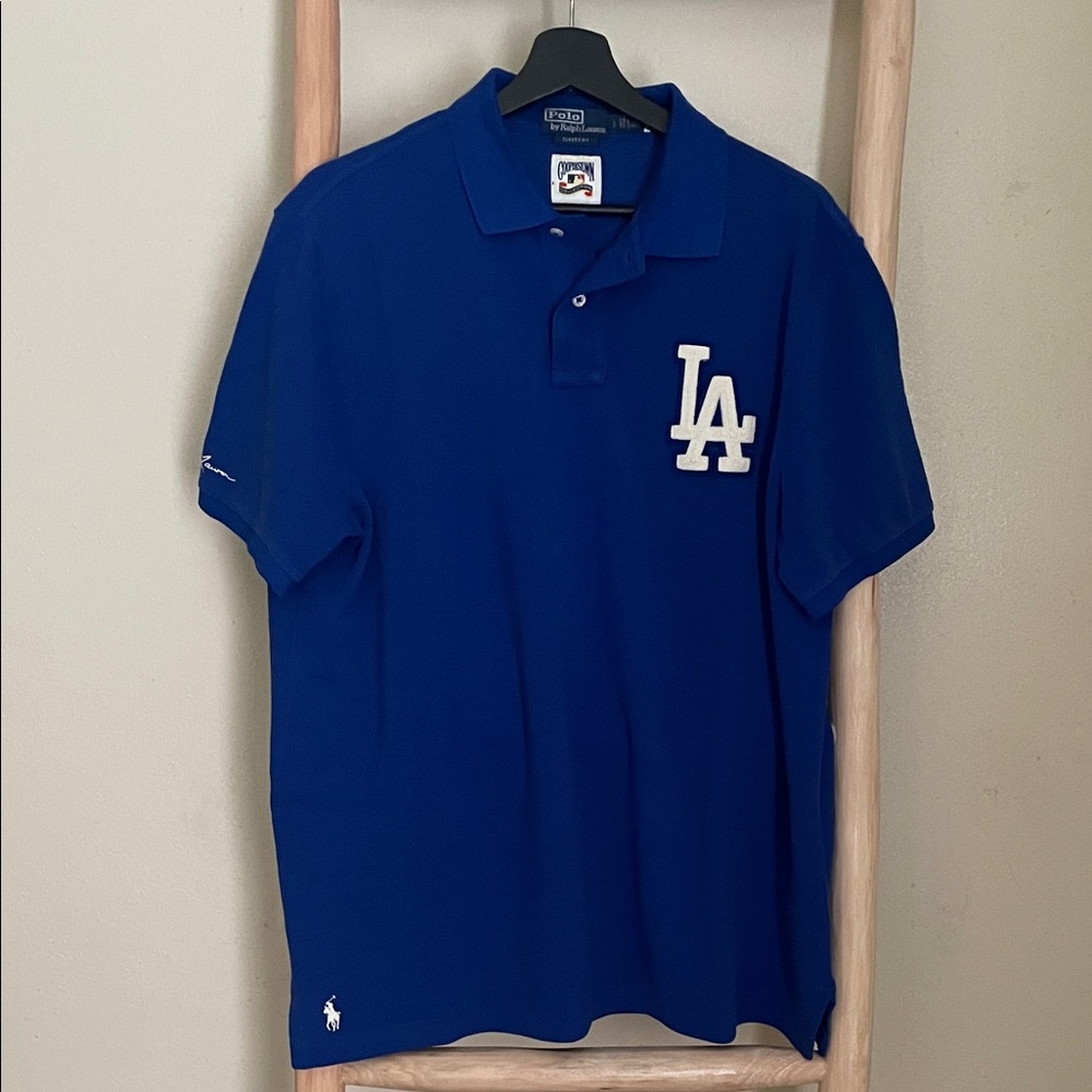 Blue Polo Shirt with LA Logo